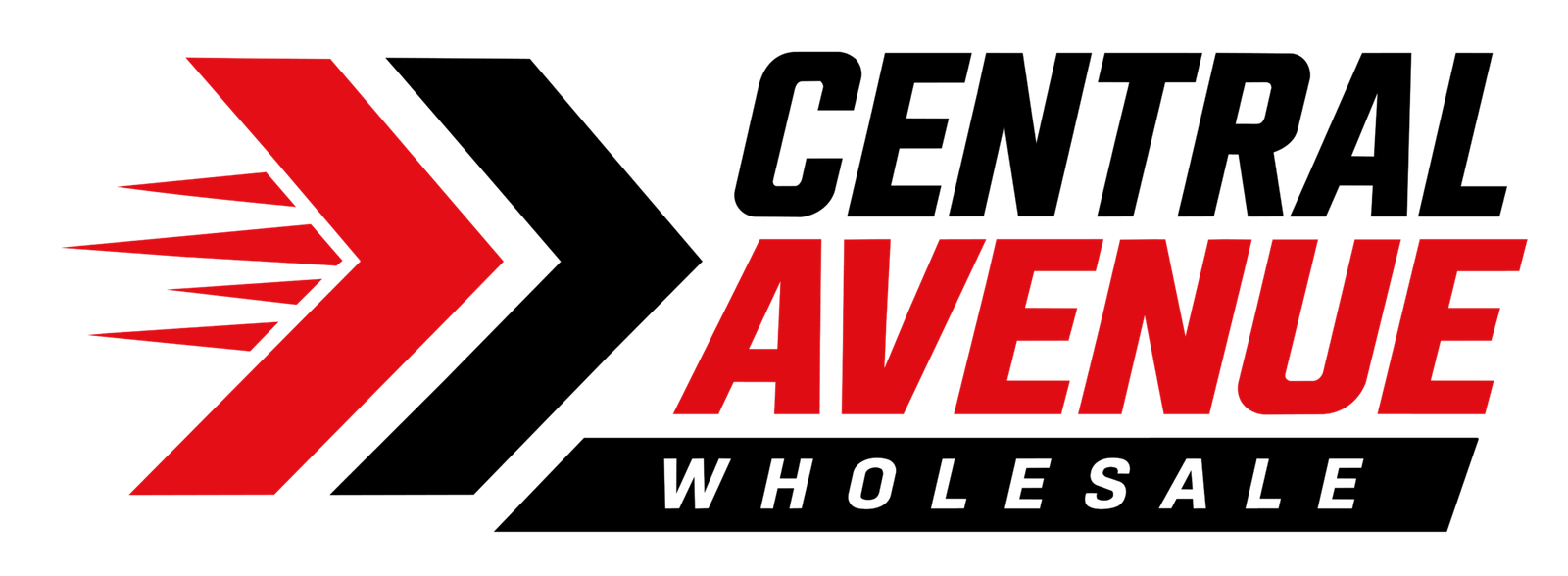 Central Avenue Wholesale logo with a red and black directional mark