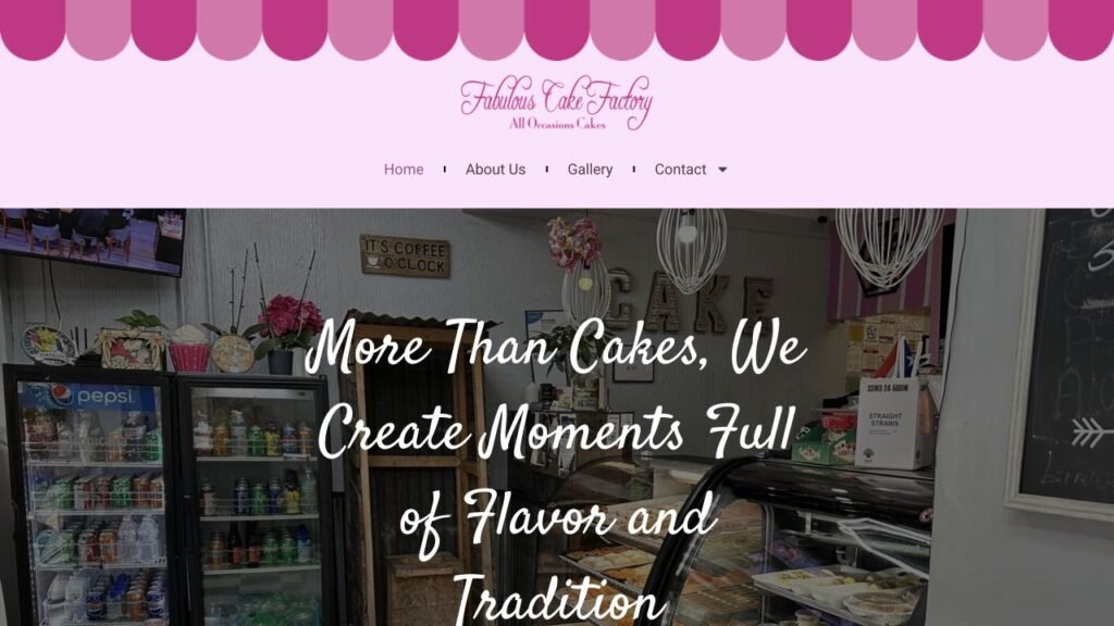 Fabulous Cake Factory website