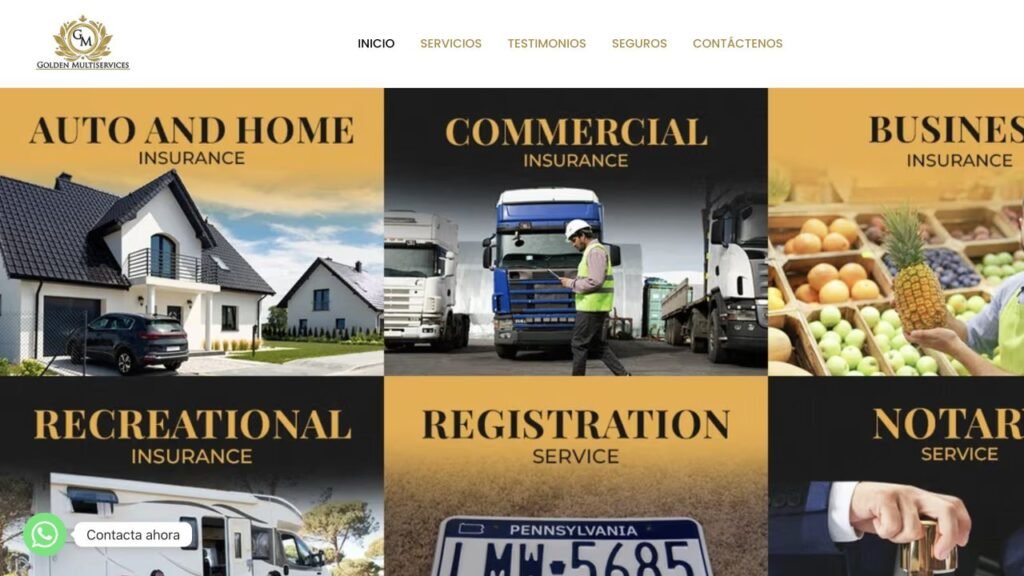 Golden Multiservices website