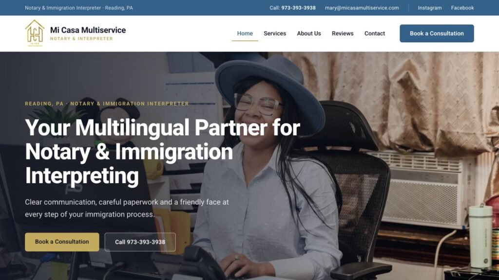 Mi Casa Multiservice website