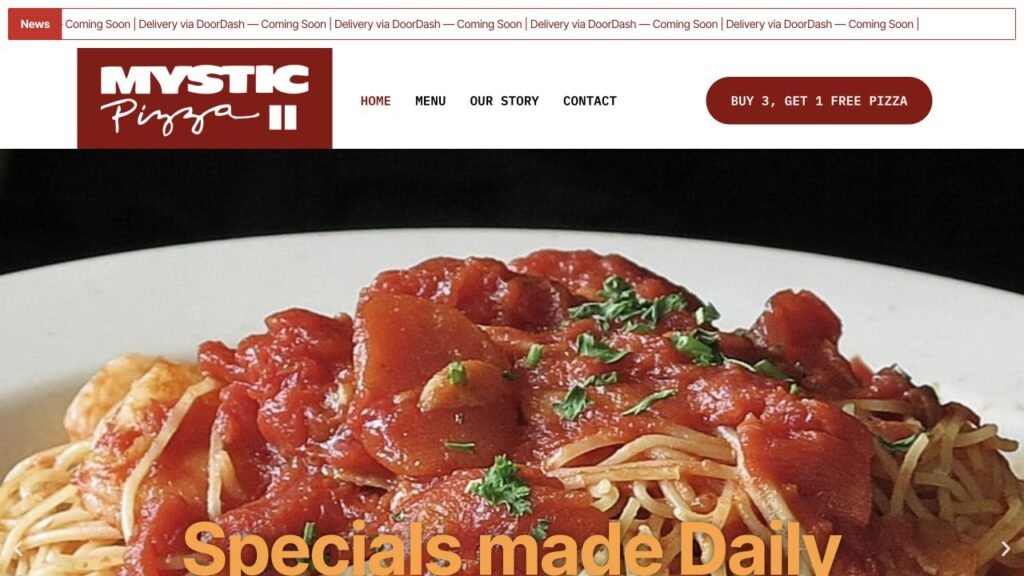 Mystic Pizza II website