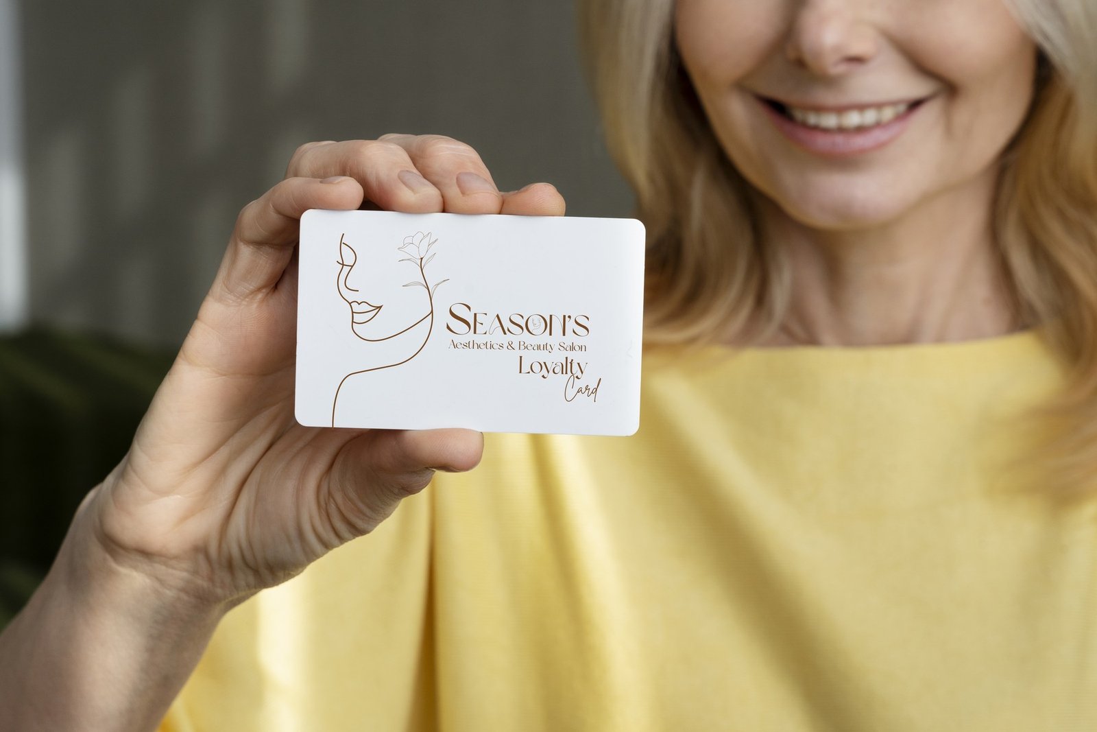 Original design mockup showing a Season’s branded loyalty card