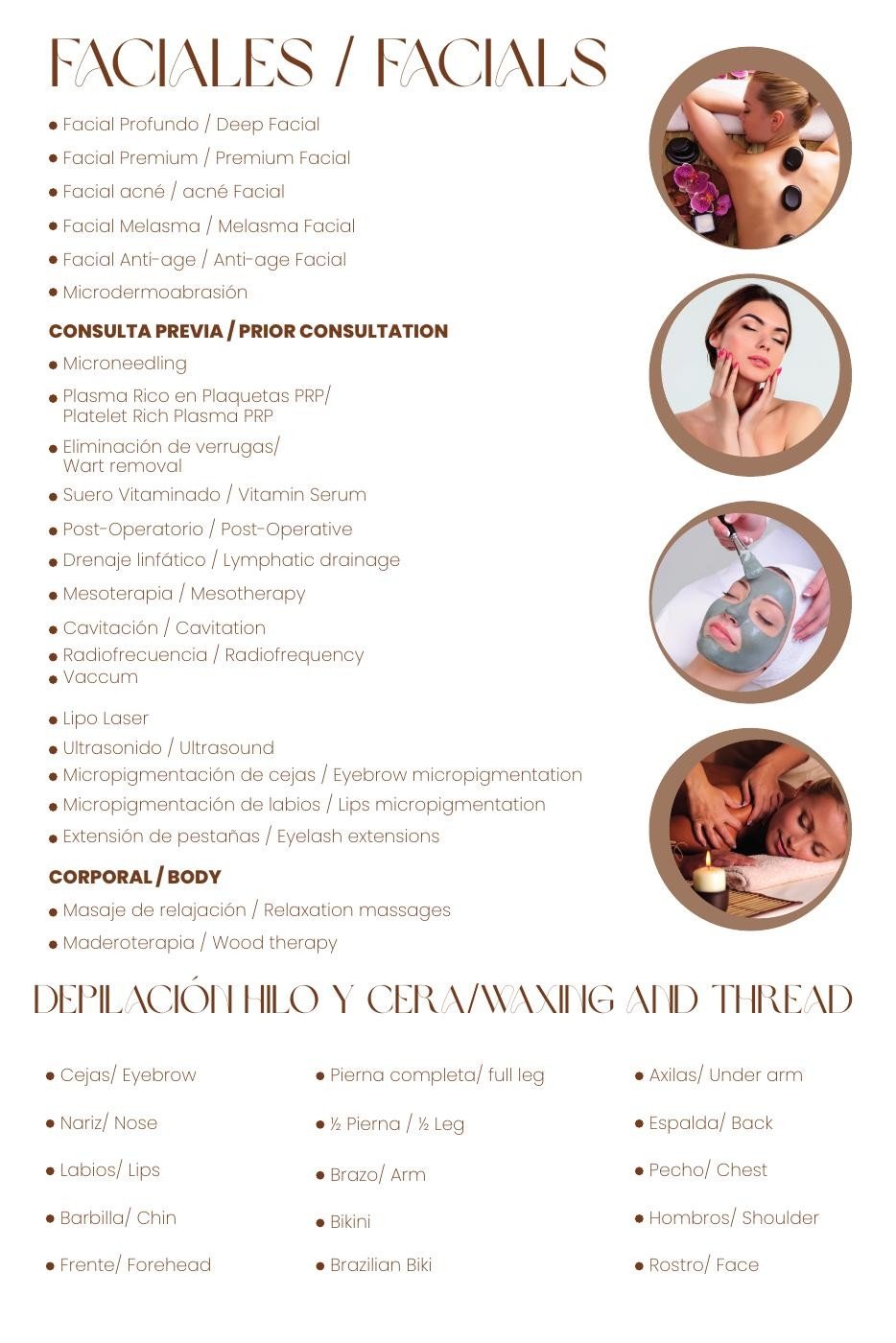 Original 24-by-36-inch Season’s facial and waxing salon signage design