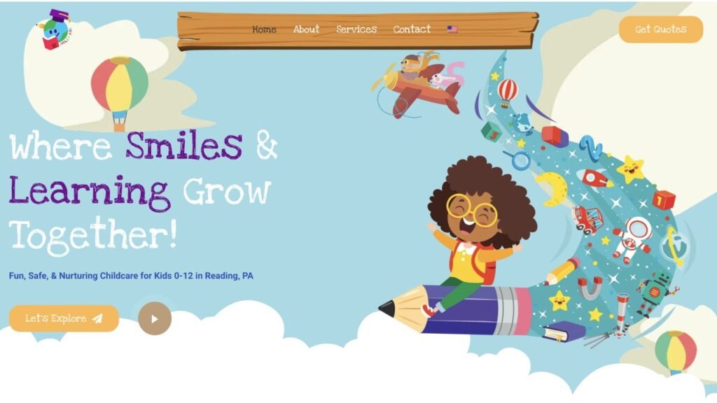 Smiley Kids Daycare Center website