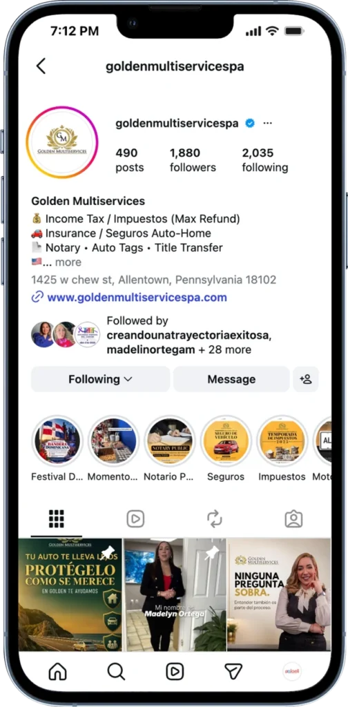 Golden Multiservices Instagram work