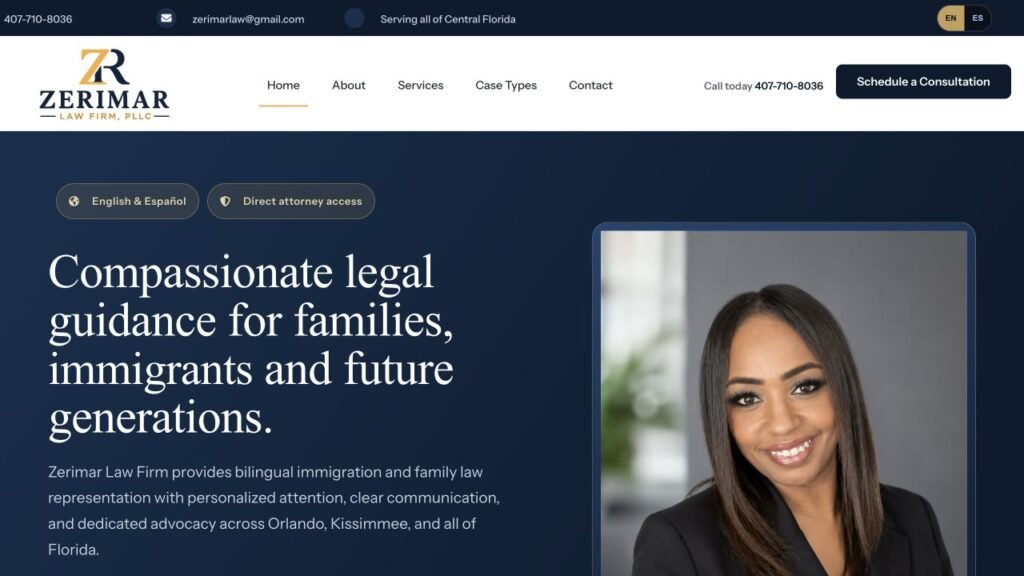 Zerimar Law Firm website
